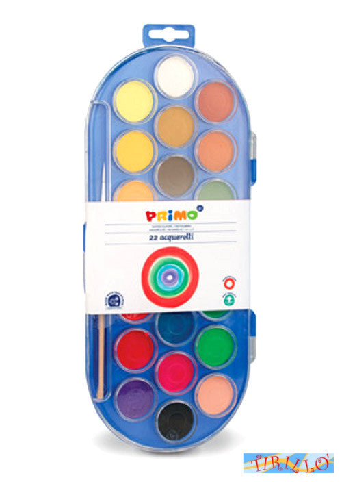 PITTURA AD ACQUERELLO - Acquerelli Primo - 22 colori + pennello