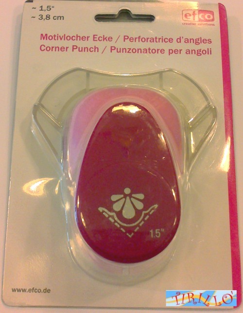 SCRAPBOOKING PERFORATORE PUNZONATORE PUNCHER - Angolo fiore 3,8 cm