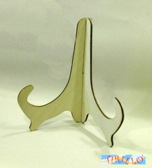 DECORAZIONE - Cavalletto supporto porta piatto o porta ritratto in legno 22 cm