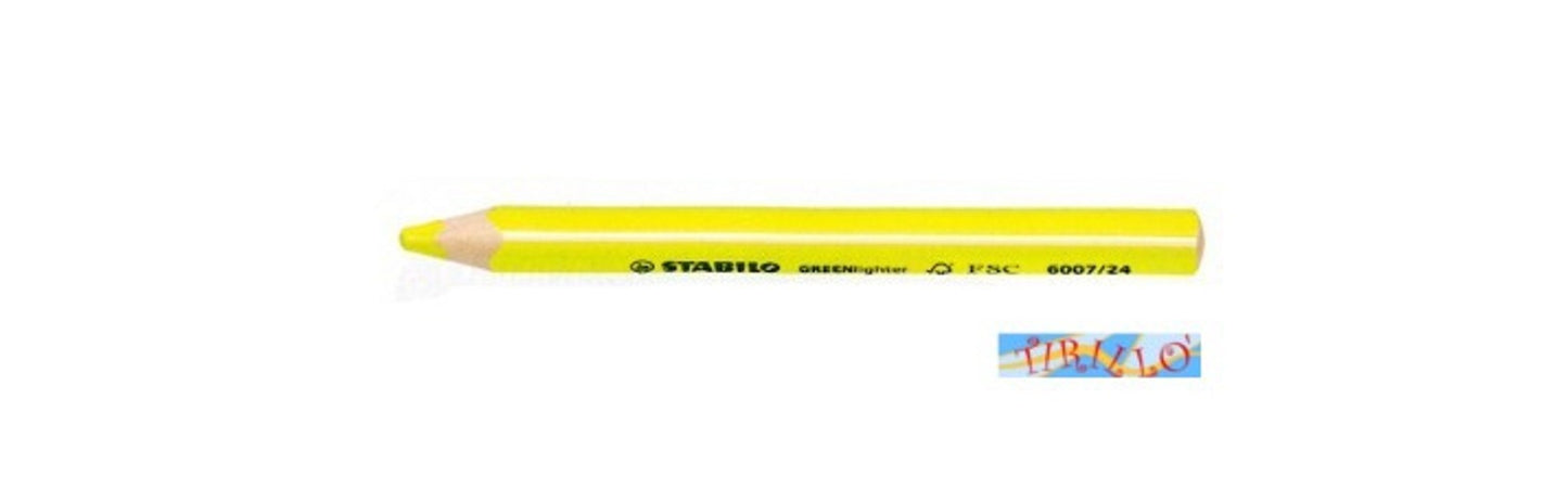 CARTOLERIA UFFICIO - Evidenziatore matita Stabilo - Giallo 2 pz
