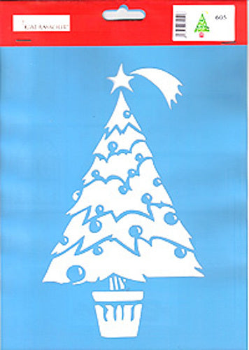 STENCIL - mascherina in plastica - albero di Natale