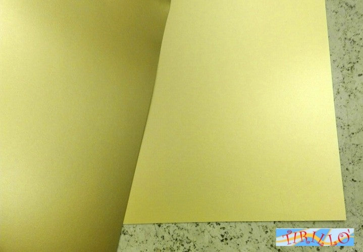 CARTOLERIA - 2 fogli di cartoncino satinato 300 gr 50x70 cm - oro