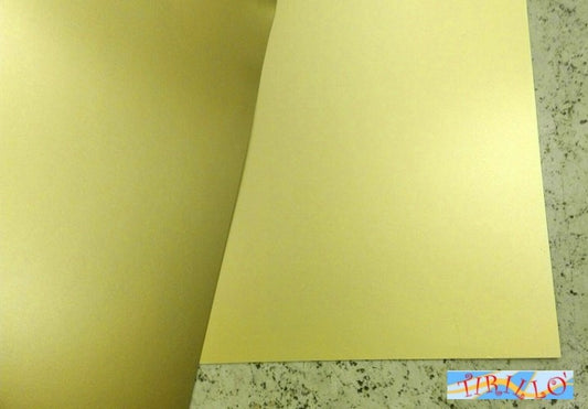 CARTOLERIA - 2 fogli di cartoncino satinato 300 gr 50x70 cm - oro