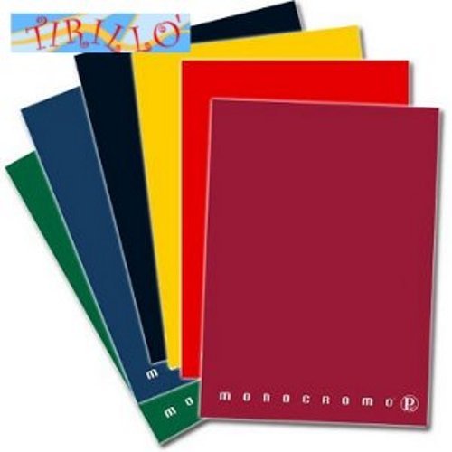 CARTOLERIA 1 quaderno Monocromo quadretti copertina rigida 21X14,8 cm - Giallo