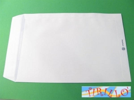 UFFICIO - 50 buste bianche ufficio lettera commerciale con adesivo - 16x23 cm A5