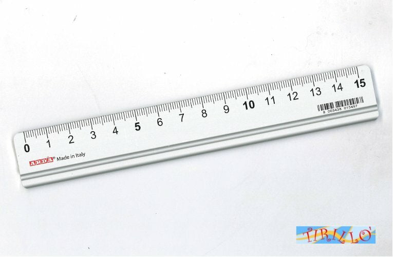 DISEGNO TECNICO CARTOLERIA - Riga stecca righello in alluminio 15 cm - 2 pz