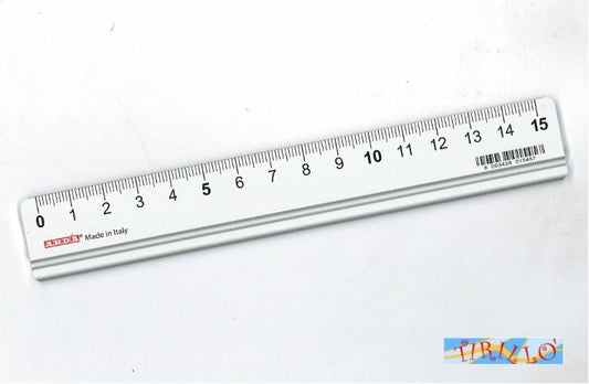 DISEGNO TECNICO CARTOLERIA - Riga stecca righello in alluminio 15 cm - 2 pz