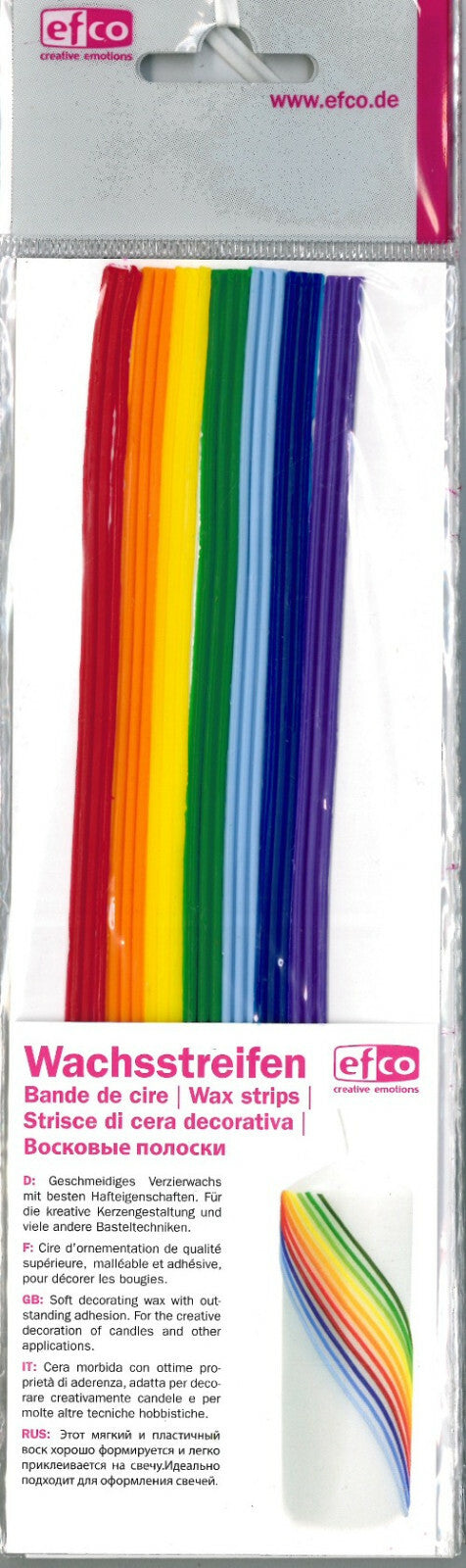 CANDELE - Set di strisce di cera colorata