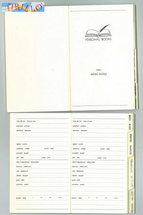 CARTONAGGIO LEGATORIA - Interno di diario - Libro dei Vini - 8,5x13,5 cm