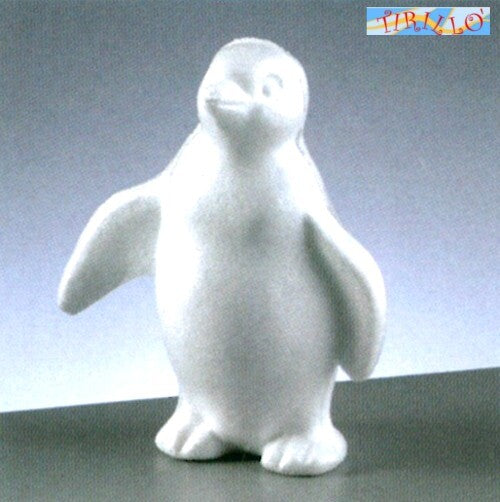 PATCHWORK DECORAZIONE - Pinguino in polistirolo pieno - 18 cm - 2 pezzi