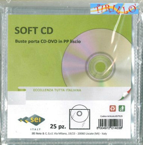 CARTOLERIA UFFICIO - 50 buste trasparenti porta CD/DVD
