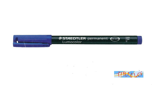 Pennarello marker indelebile per CD e plastica punta fine - Blu - 2 pezzi
