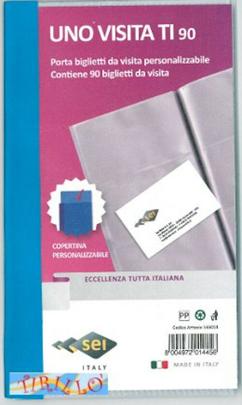 CARTOLERIA UFFICIO - Porta biglietti da visita - 12x20 cm 90 tasche