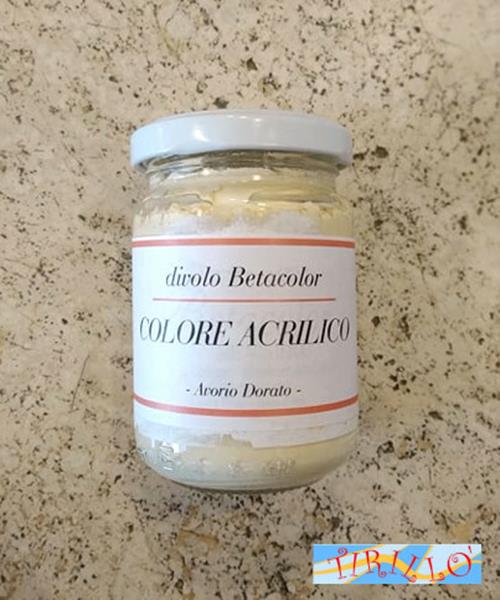 1 barattolo colore acrilico Di Volo Betacolor 125 ml - Avorio dorato