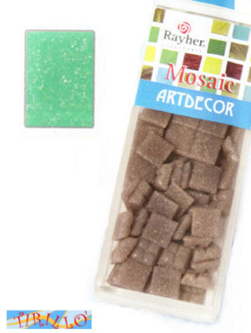 MOSAICO -1 conf. tessere vetro 2x2cm- 80 pezzi - blu verde