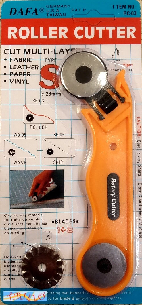 DECORAZIONE CUCITO - Cutter a rotella per carta e stoffa con tre lame diverse