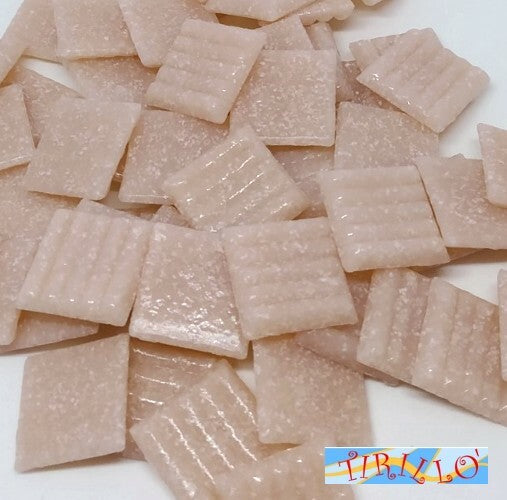 MOSAICO -Tessere mosaico in pasta vetro 2x2 cm - 1 kg/320 pezzi - Rosa chiaro