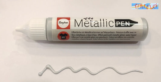 DECORAZIONE PITTURA - Metallic Pen colore a rilievo metallico - Argento