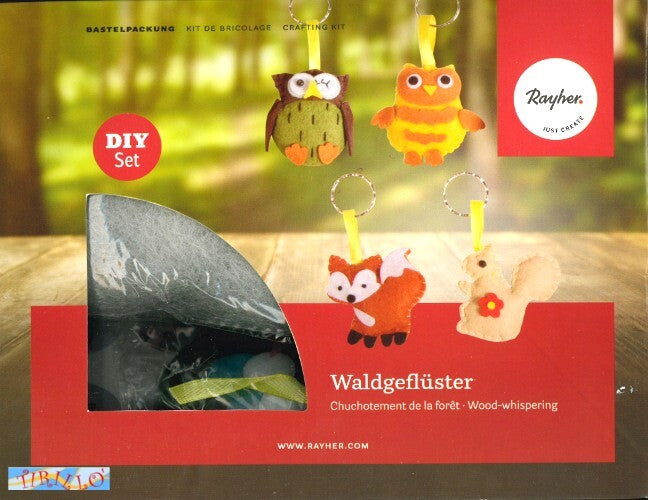 IDEE CREATIVE CUCITO NATALE - Kit animaletti portachiavi in feltro