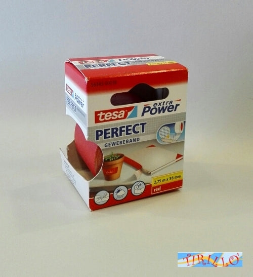 CARTOLERIA - Nastro telato adesivo Tesa Extra Power 38 mmx2,75 metri - Rosso
