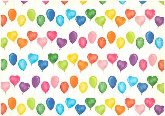 2 fogli carta découpage/cartonaggio legatoria 50x70 cm - Palloncini