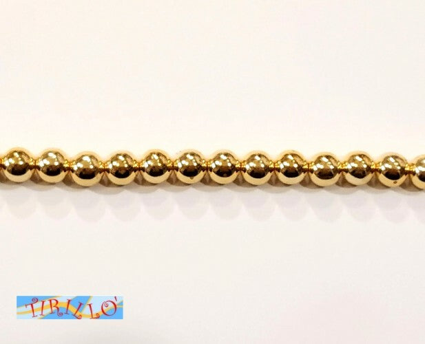 BIGIOTTERIA PERLINE - 198 palline perle sintetiche plastica 8 mm - Oro