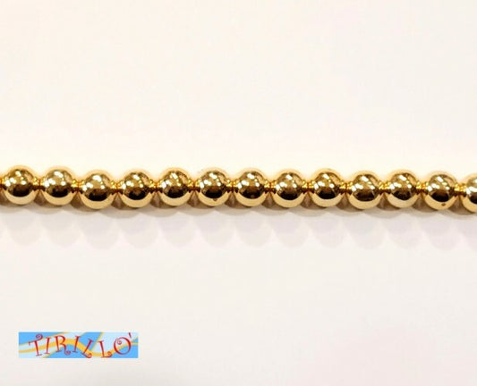 BIGIOTTERIA PERLINE - 250 palline perle sintetiche plastica 6 mm - Oro