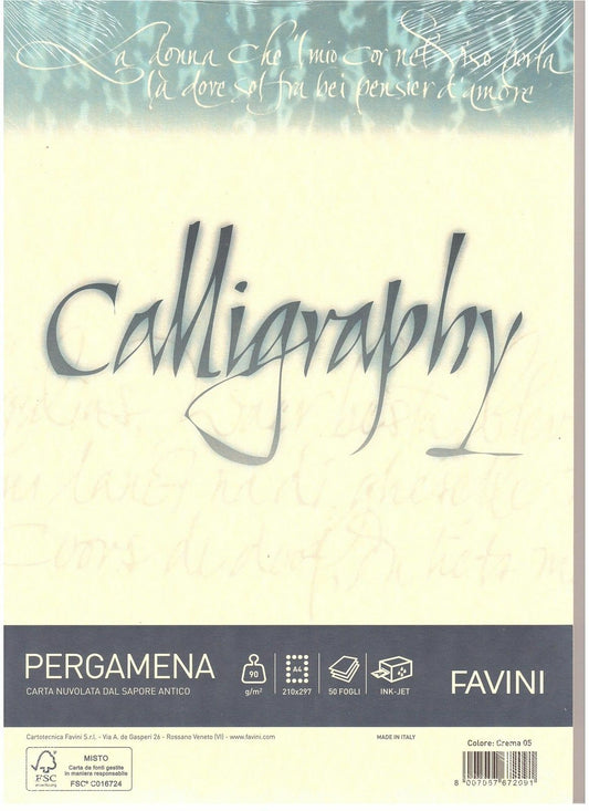 PARTECIPAZIONI - 50 fogli di carta pergamena 190 g - 21x29,7 cm - crema