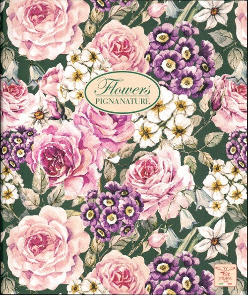 CARTOLERIA UFFICIO 1 quaderno ad anelli Pigna Flowers A4 - Rose e fiori