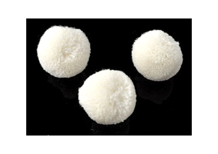 CUCITO CREATIVO - Pompon pon pon 25 mm - 70 pezzi - Bianco