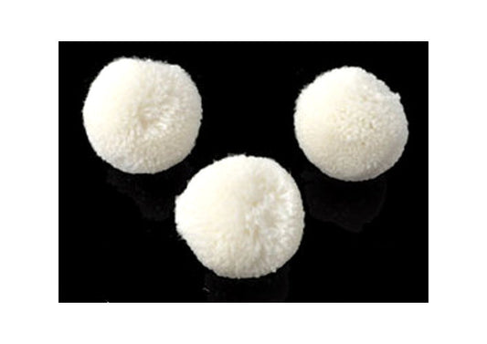 CUCITO CREATIVO - Pompon pon pon 25 mm - 70 pezzi - Bianco
