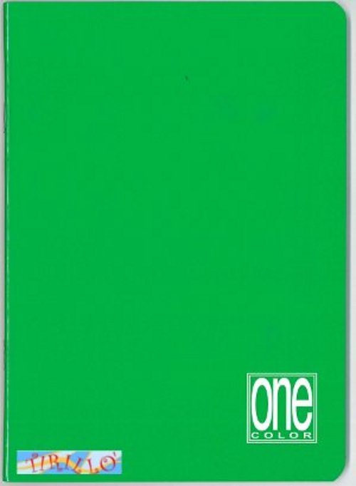 CARTOLERIA - 1 quaderno One Color a quadretti 21x14,8 - Verde prato