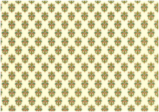 2 fogli carta découpage/cartonaggio legatoria 50x70 cm - Giglio
