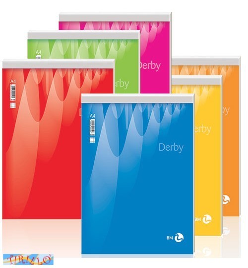 CARTOLERIA-3 blocco note block notes 21x29,7cm (A4)quadretti  - colori assortiti