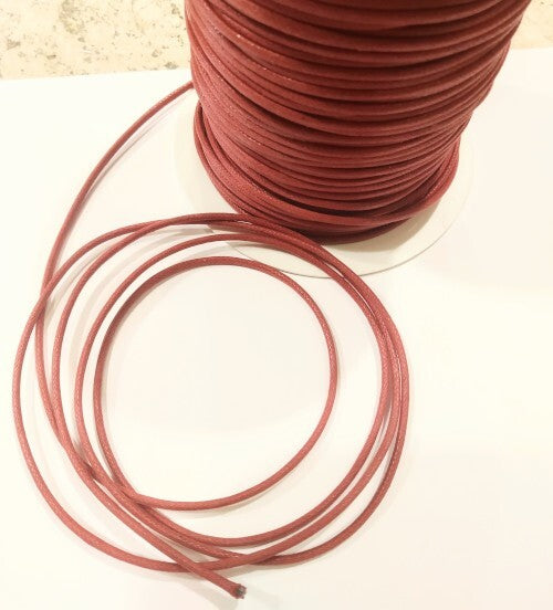 BIGIOTTERIA - 20 metri di cordino cerato 2 mm - Rosso