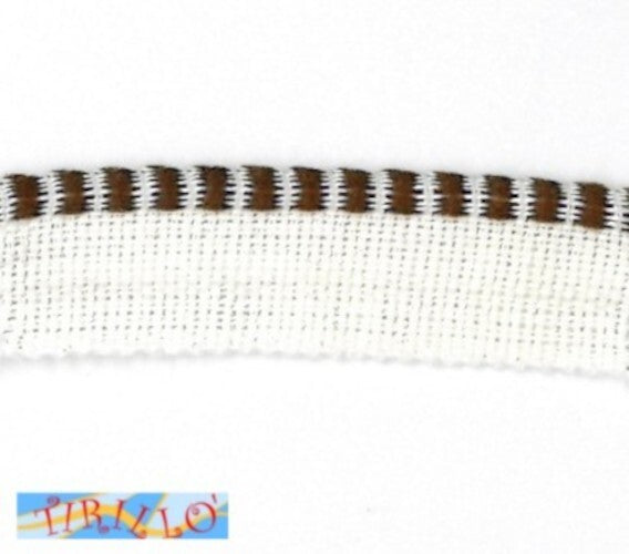 CARTONAGGIO LEGATORIA - capitello bianco e marrone - 5 metri