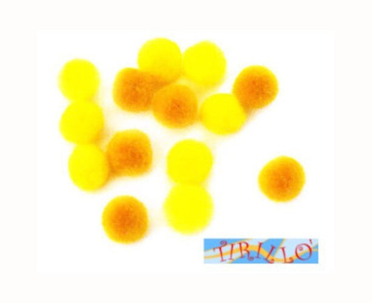 CUCITO CREATIVO - Pompon pon pon 15 mm - 120 pezzi - sfumature di giallo