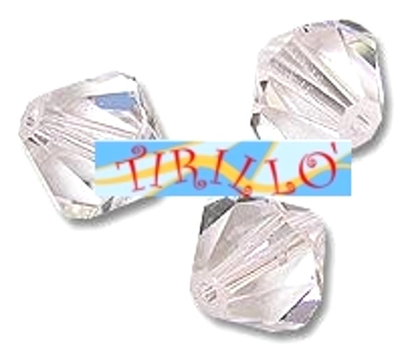 LOTTO DI 50 BICONO SWAROVSKI 4mm  - Crystal (001)