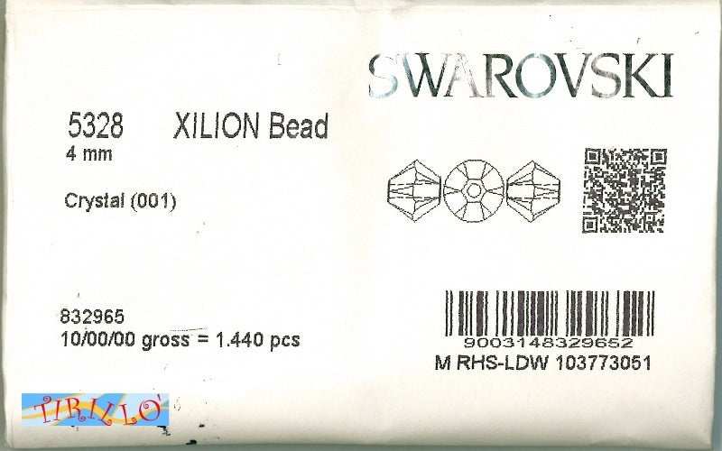SWAROVSKI bicono 5301 4mm Factory Pack 1440 Crystal