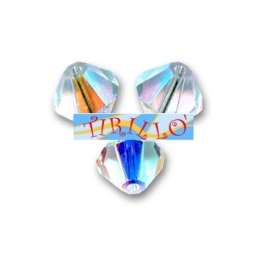 BIGIOTTERIA - 500 swarovski bicono 4mm-crystal ab