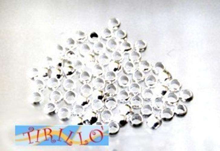 BIGIOTTERIA - 300 schiaccini a pallina argento acciaio