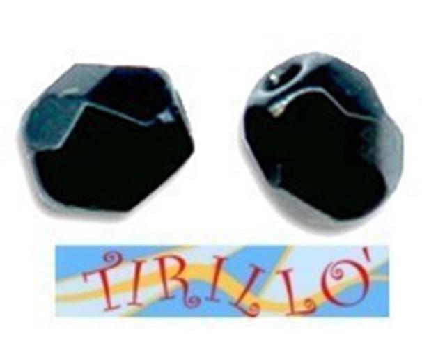 BIGIOTTERIA PERLINE- 100 mezzi cristalli 4mm - nero