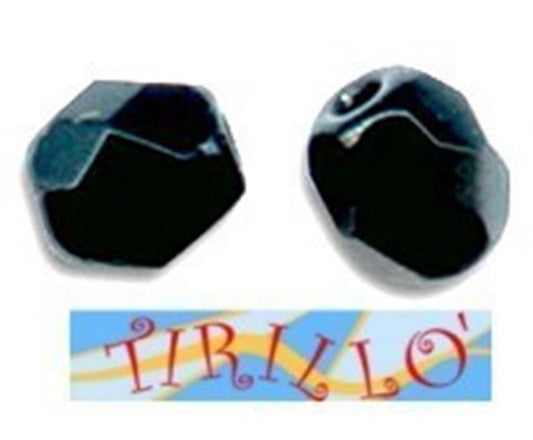 BIGIOTTERIA PERLINE- 100 mezzi cristalli 4mm - nero