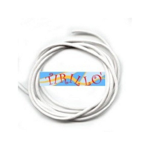 BIGIOTTERIA PERLINE - 20 metri di filo cerato bianco 1mm