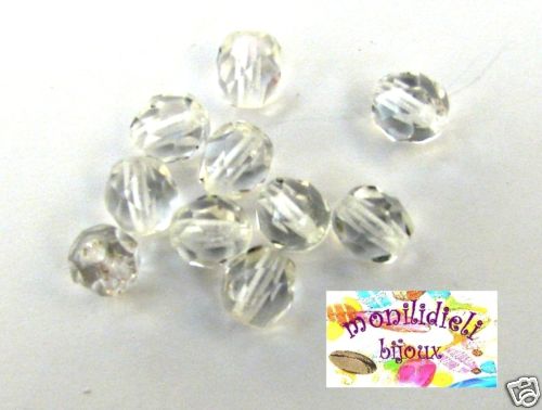 BIGIOTTERIA PERLINE- 20 mezzi cristalli 6mm - crystal
