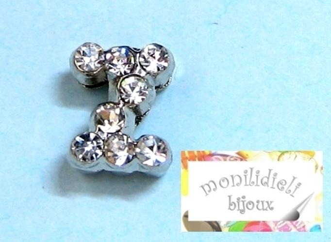 BIGIOTTERIA PERLINE - iniziale - lettera Z con strass - 4 pz