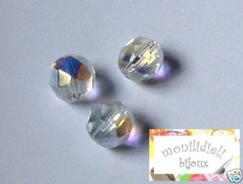 BIGIOTTERIA PERLINE-20 mezzi cristalli 6mm - crystal ab