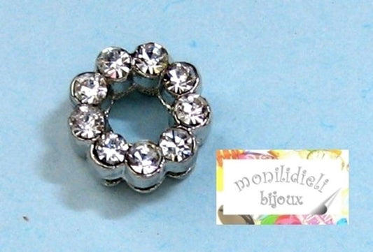 BIGIOTTERIA PERLINE - iniziale - lettera O con strass - 4 pz