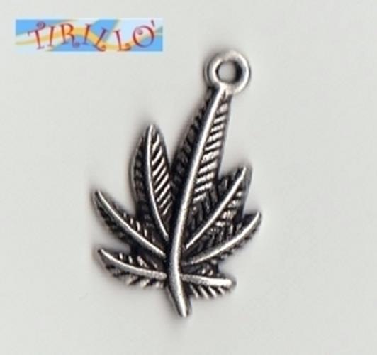 BIGIOTTERIA PERLINE - 4 charms ciondoli pendenti Cannabis