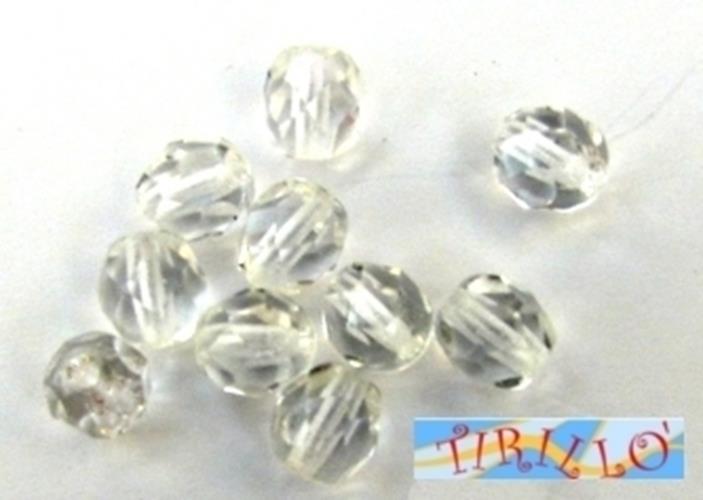 BIGIOTTERIA PERLINE -10 mezzi cristalli 8 mm Crystal
